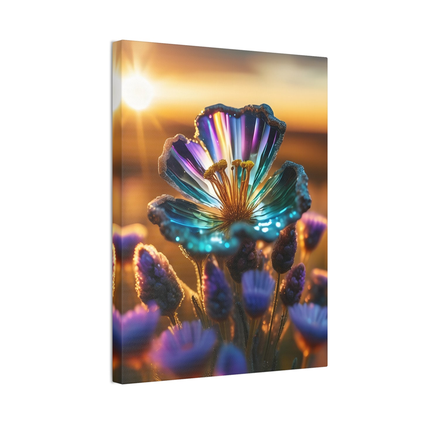 Geode Wildflowers Canvas Stretched, 0.75"