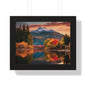 Scenic mountain view Framed Horizontal Poster