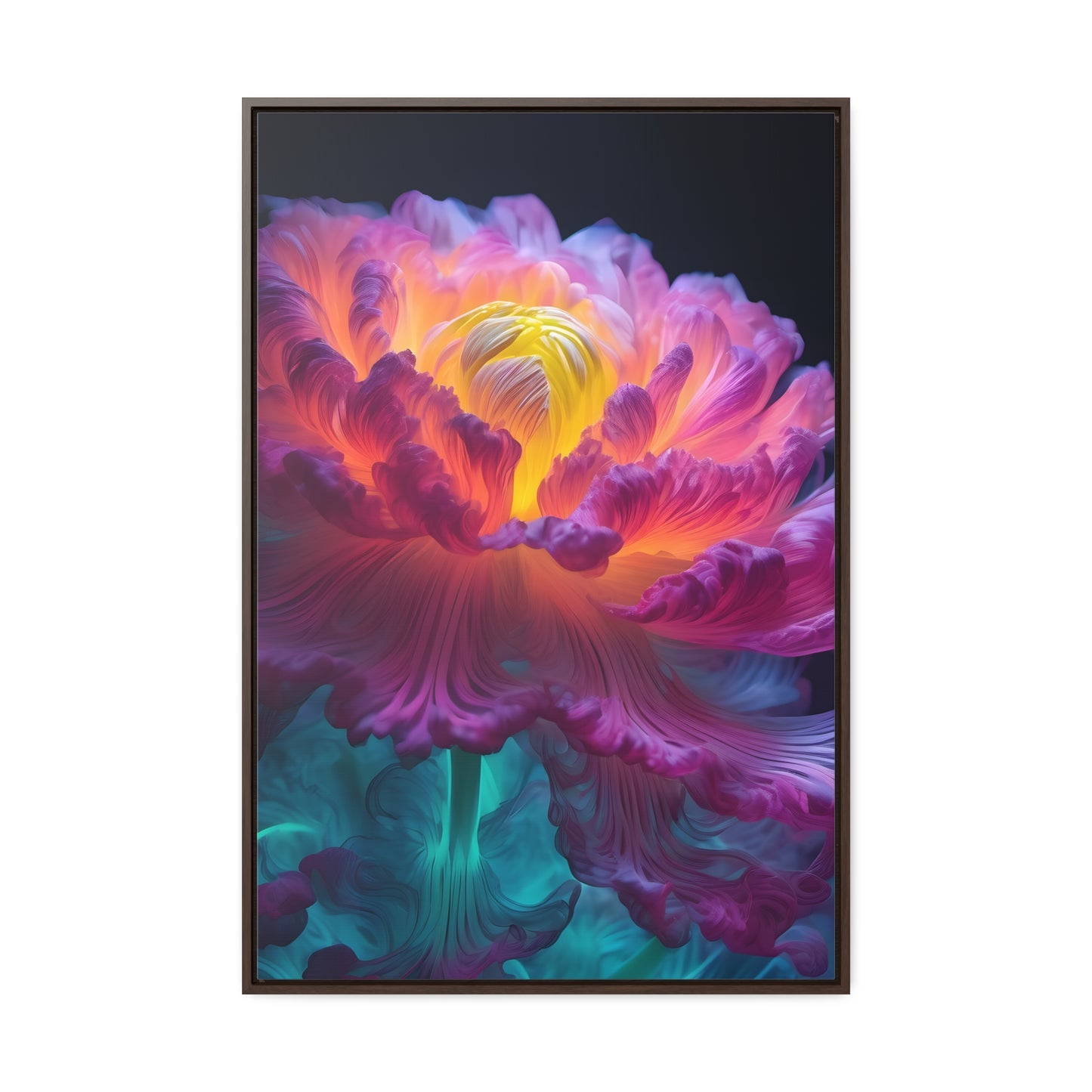 Smoke Peony Gallery Canvas Wraps, Vertical Frame