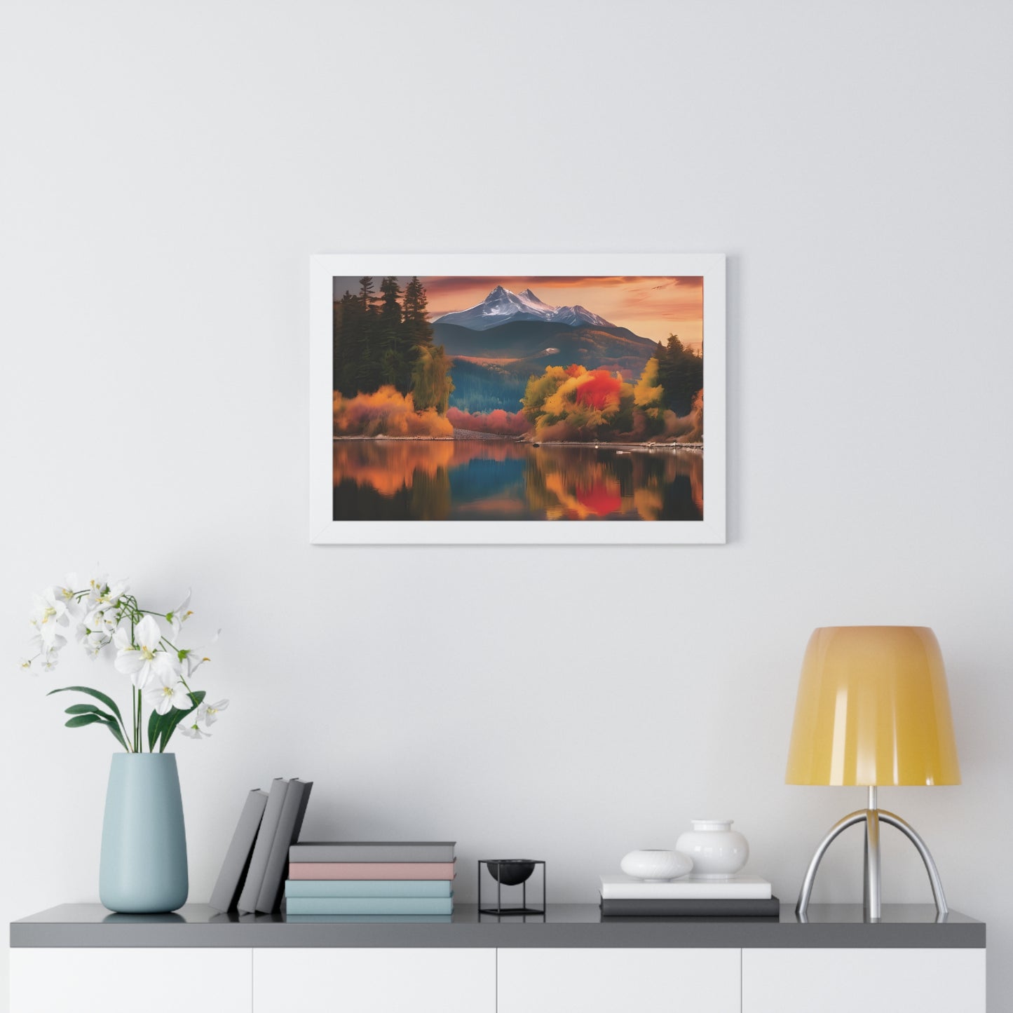 Scenic mountain view Framed Horizontal Poster