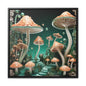 Deco Mushrooms Gallery Canvas Wraps, Square Frame