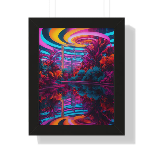 Psychedelic lobby Framed Vertical Poster