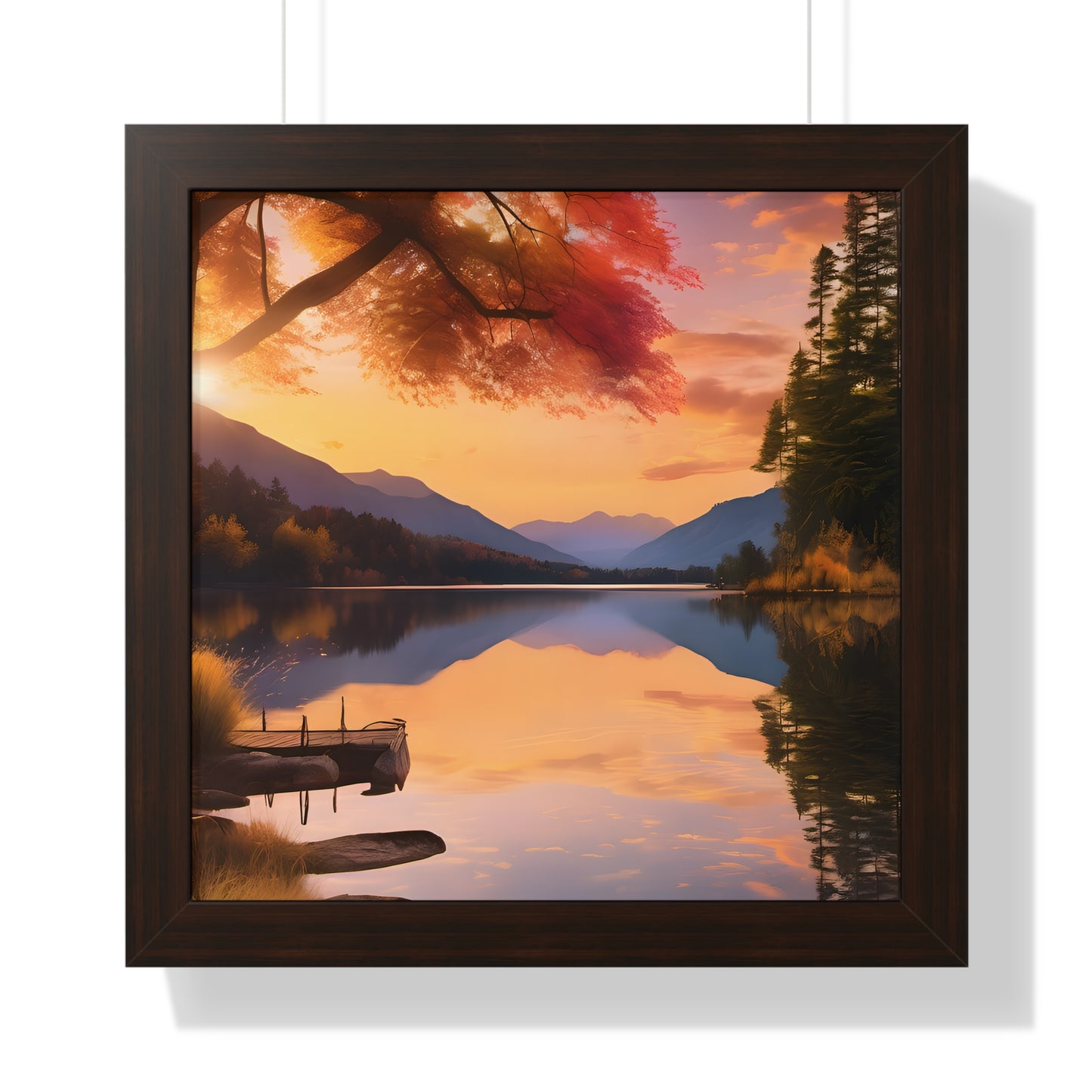 Lake Veiws Framed Vertical Poster