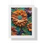 Pallet knife flowers Matte Vertical Posters