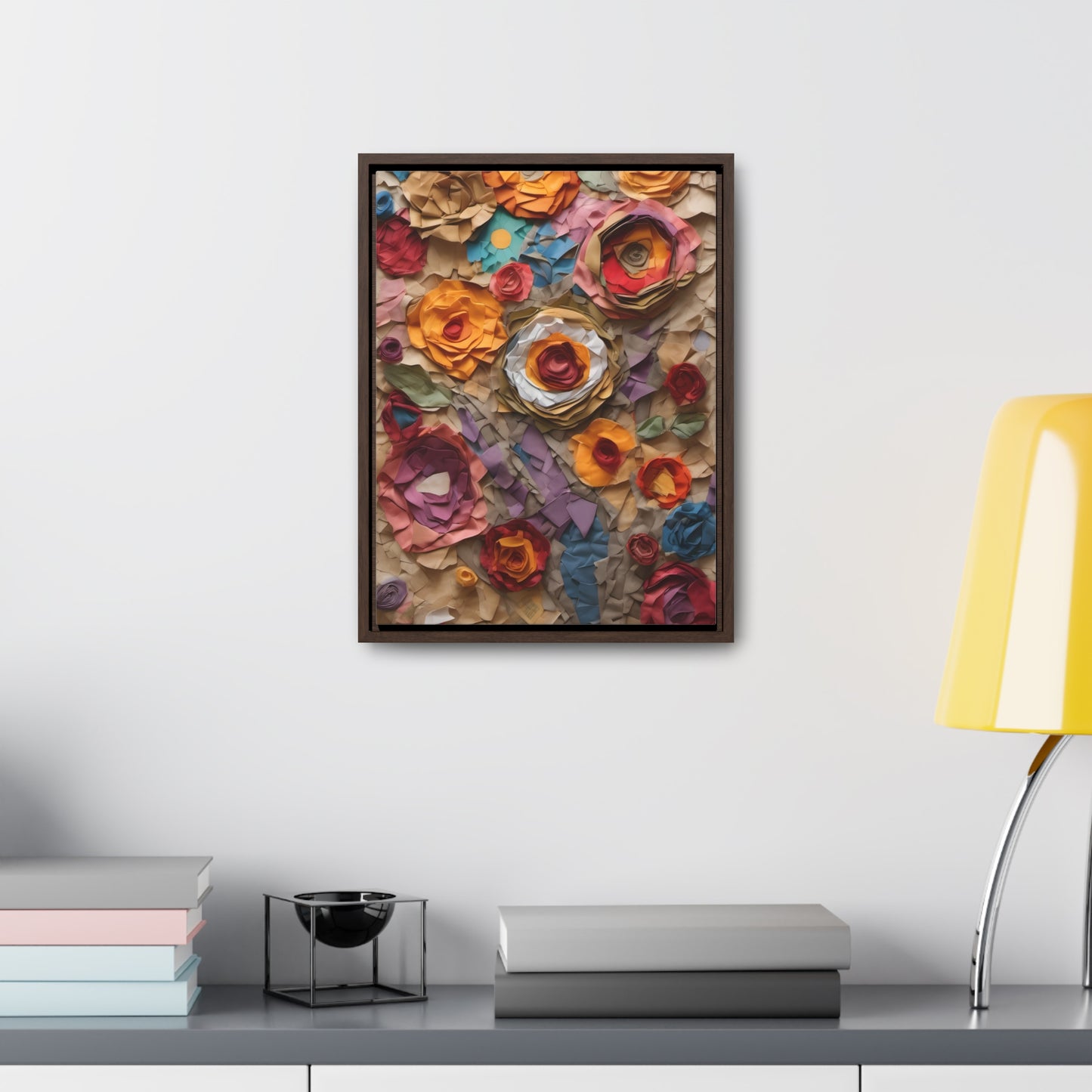 Paper Flowers Gallery Canvas Wraps, Vertical Frame