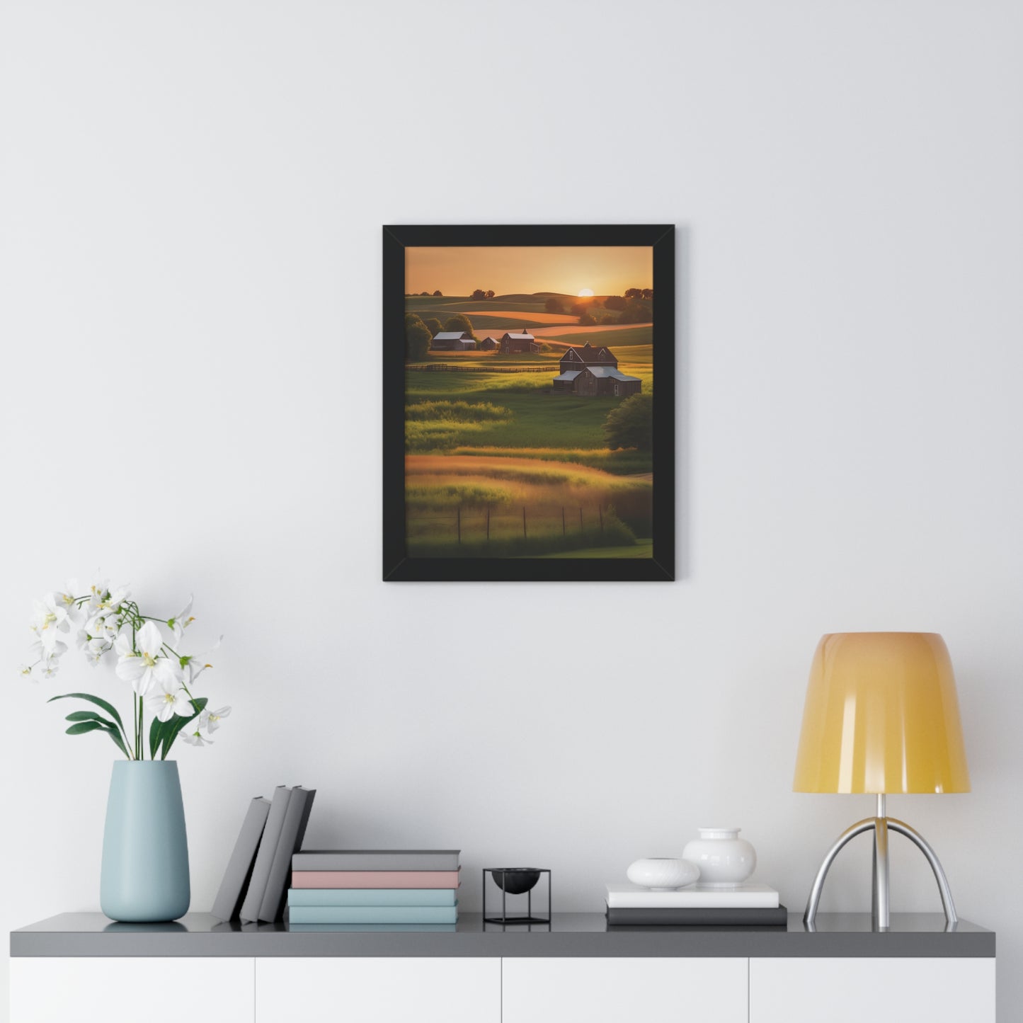 Farmhouse framed poster