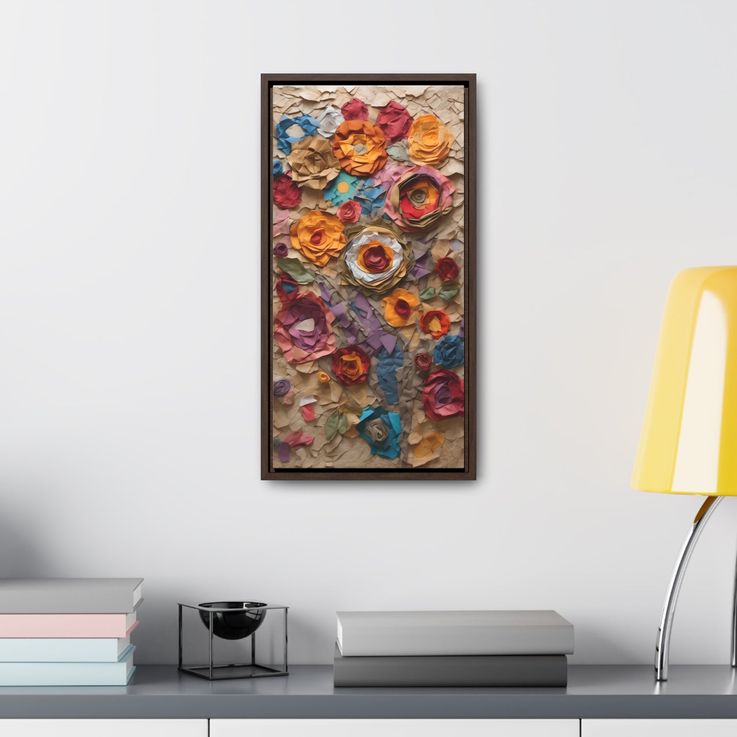 Paper Flowers Gallery Canvas Wraps, Vertical Frame