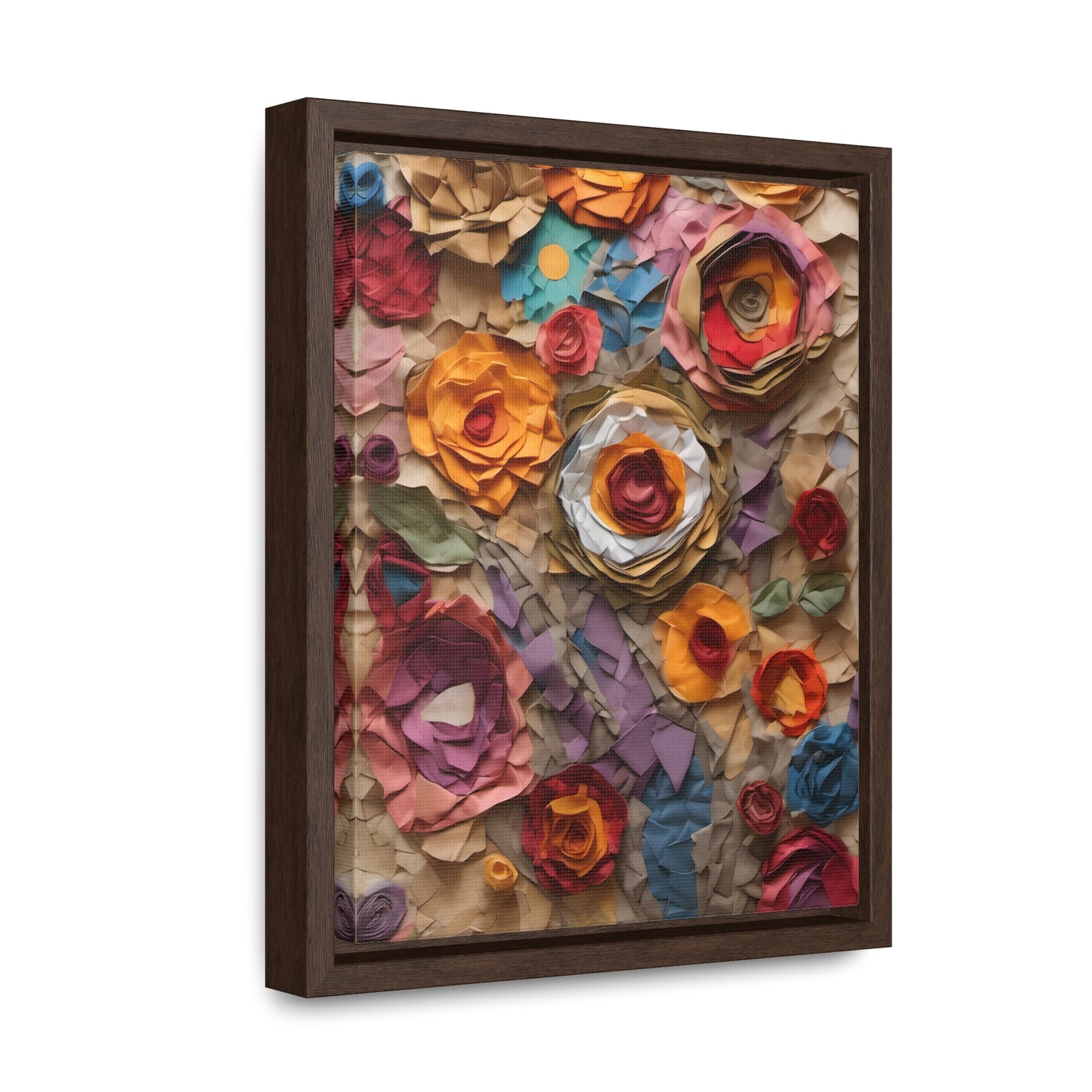 Paper Flowers Gallery Canvas Wraps, Vertical Frame