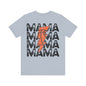 Distressed football mama Unisex Jersey Short Sleeve Tee