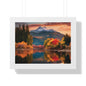 Scenic mountain view Framed Horizontal Poster