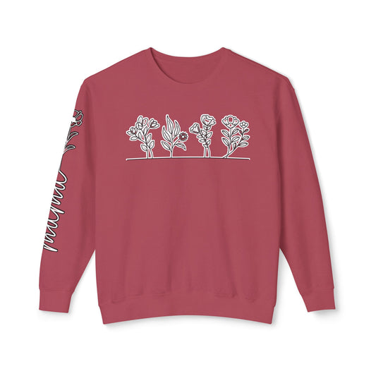 Wildflower Mama Unisex Lightweight Crewneck Sweatshirt