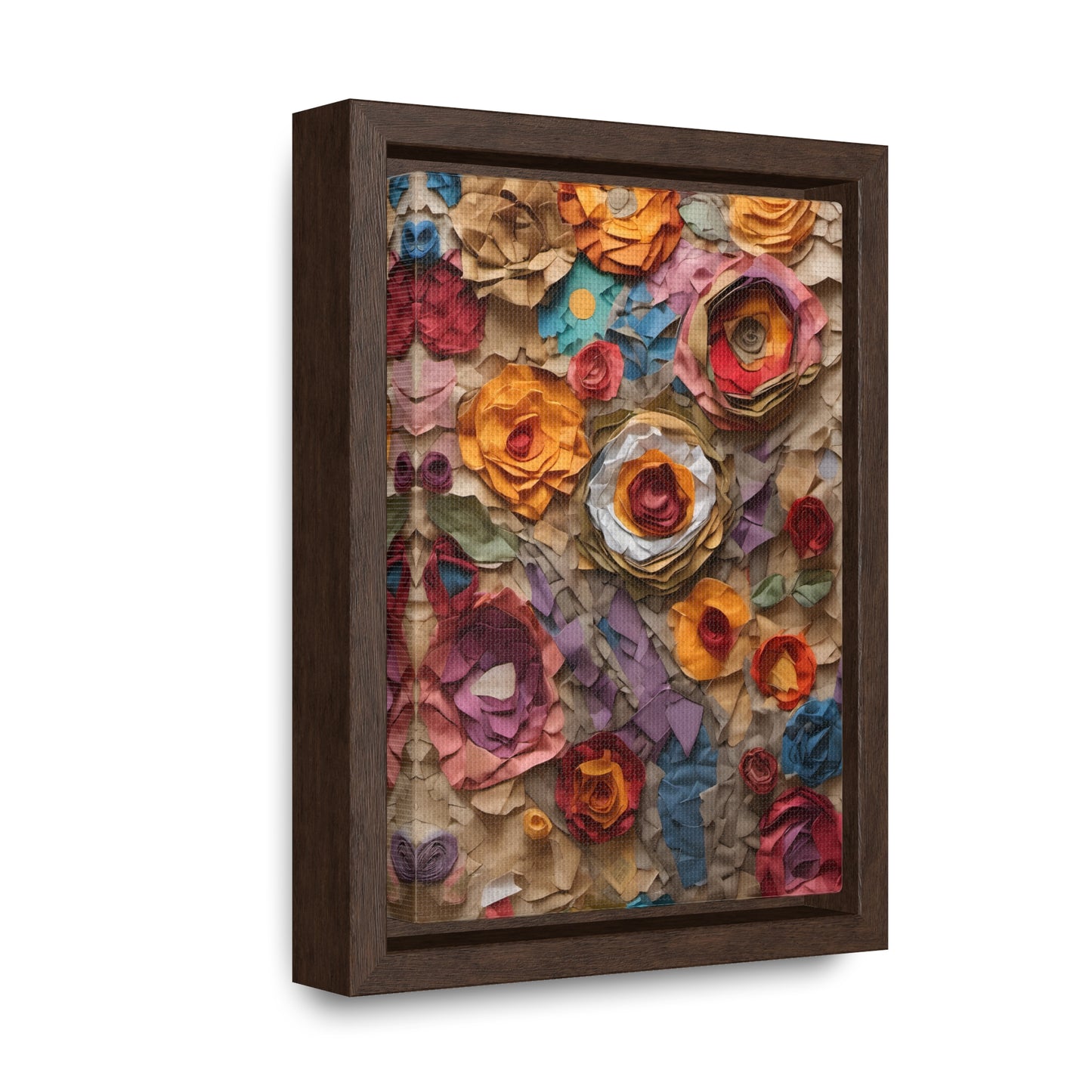 Paper Flowers Gallery Canvas Wraps, Vertical Frame