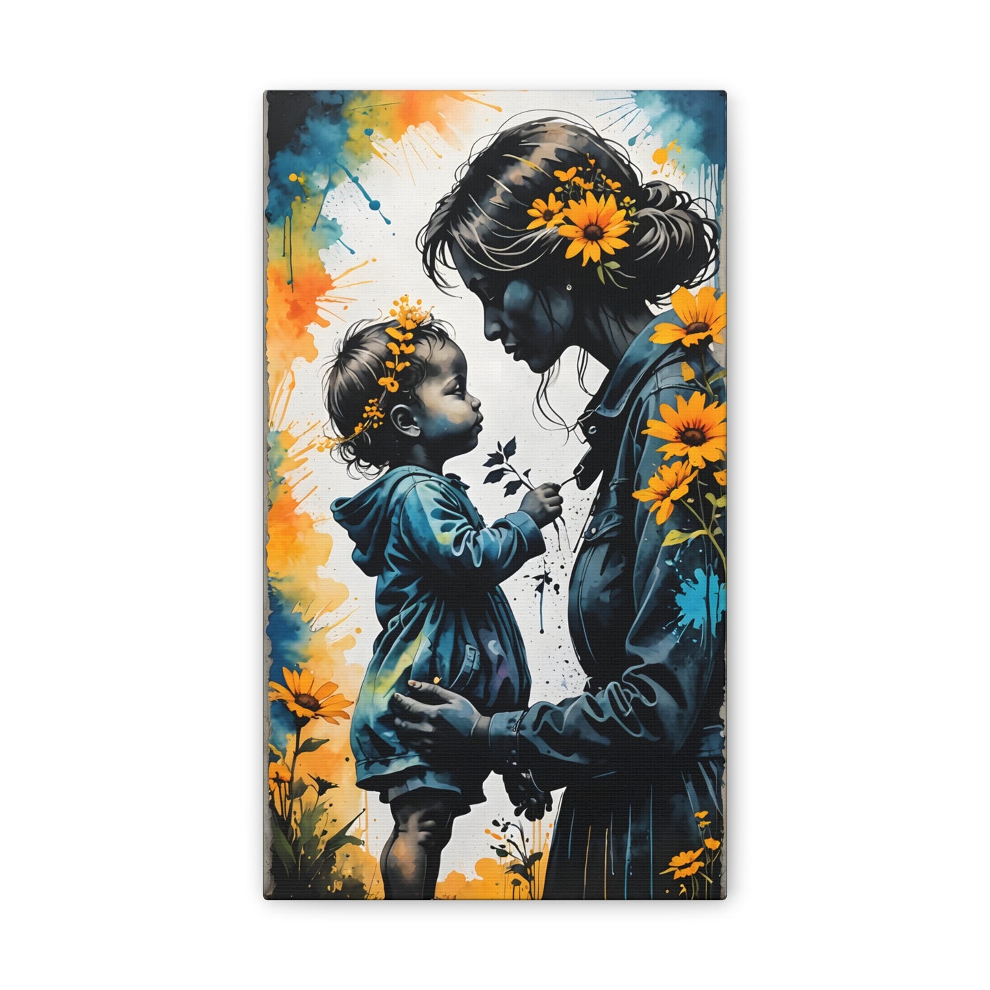 Stop and smell the flowers M &B Canvas Stretched, 0.75"