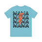 Distressed football mama Unisex Jersey Short Sleeve Tee