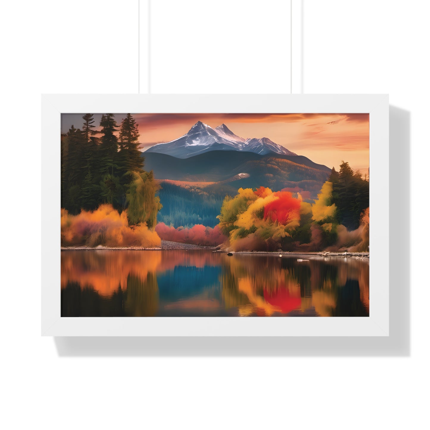 Scenic mountain view Framed Horizontal Poster