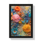 Paper pastel flowers 3 Framed Vertical Poster