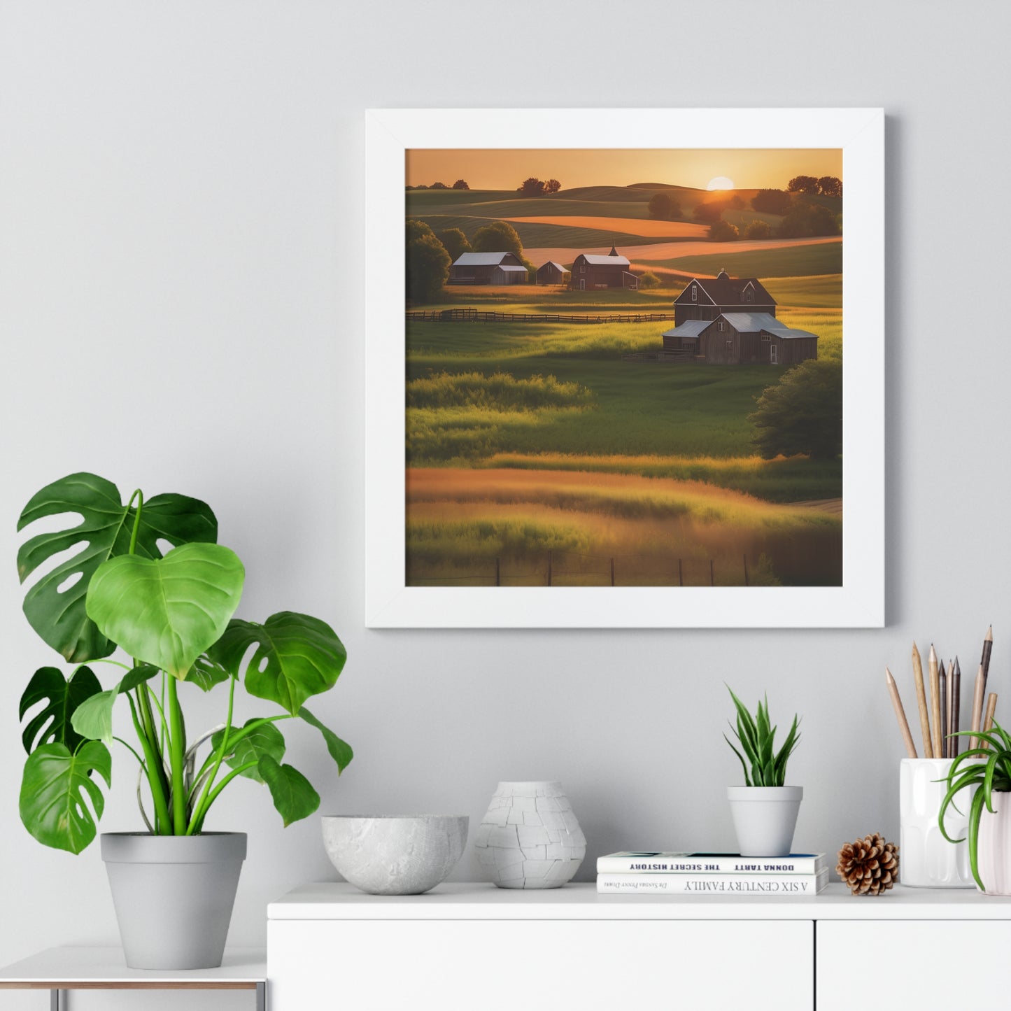 Farmhouse framed poster