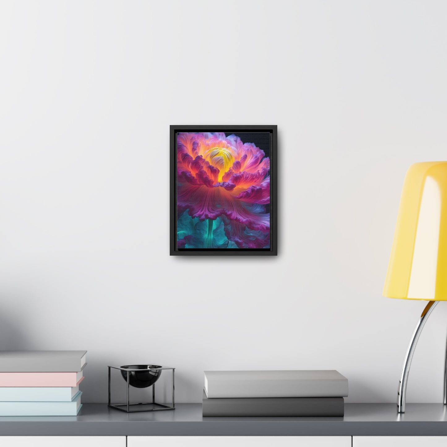 Smoke Peony Gallery Canvas Wraps, Vertical Frame