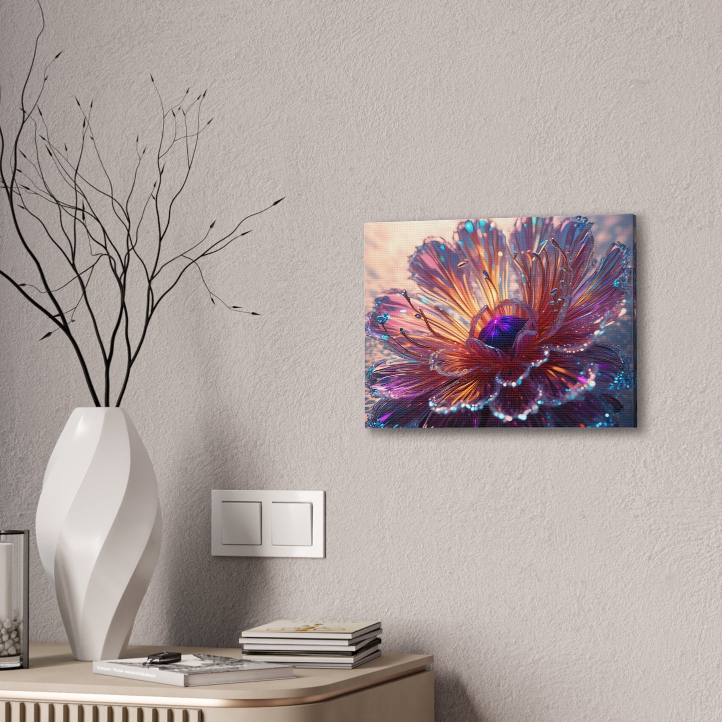 Fiber optic flower 2 Canvas Stretched, 0.75"