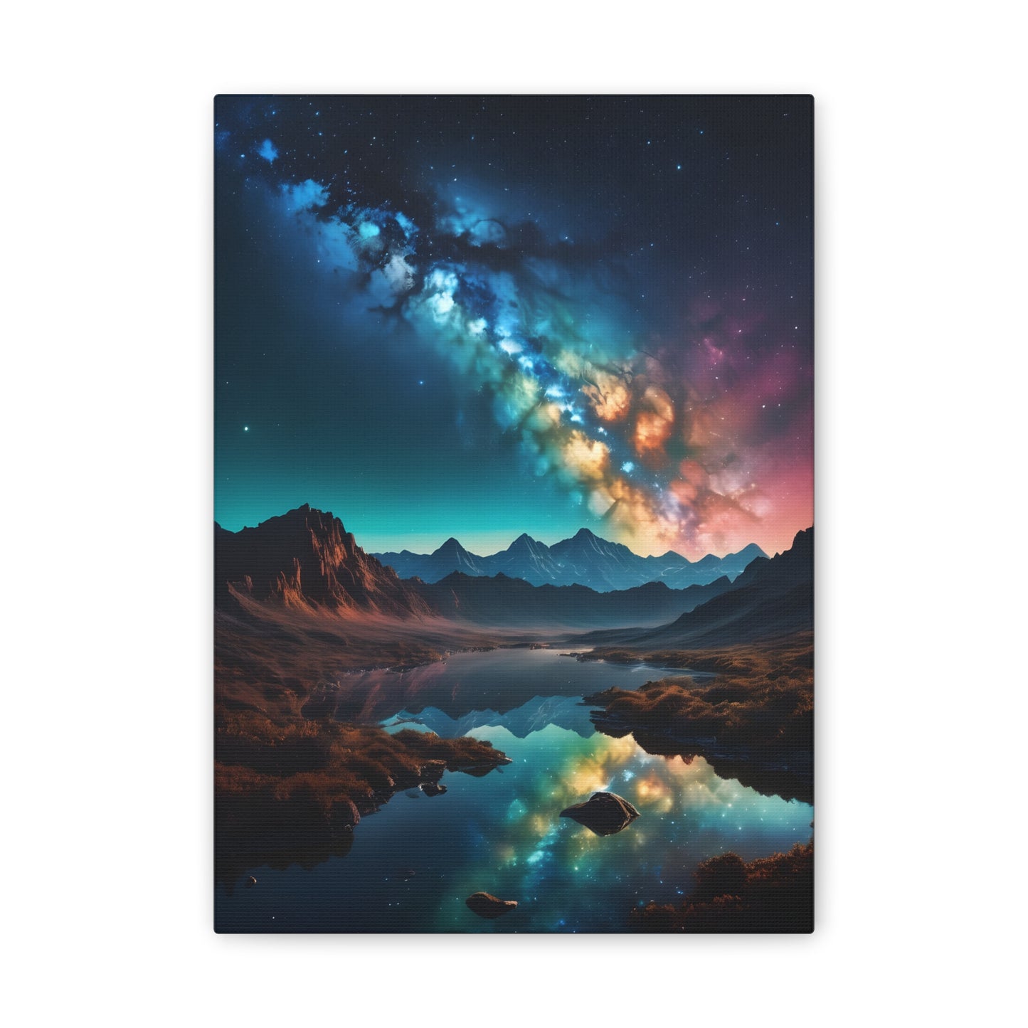 A milky wave scenic night Canvas Stretched, 0.75"