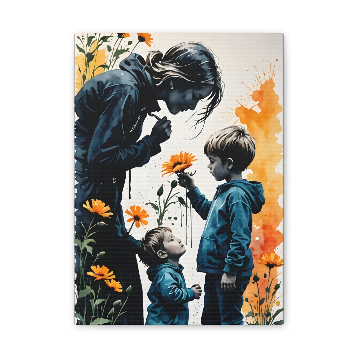 Stop and Smell the Flowers M&2S Canvas Stretched, 0.75"