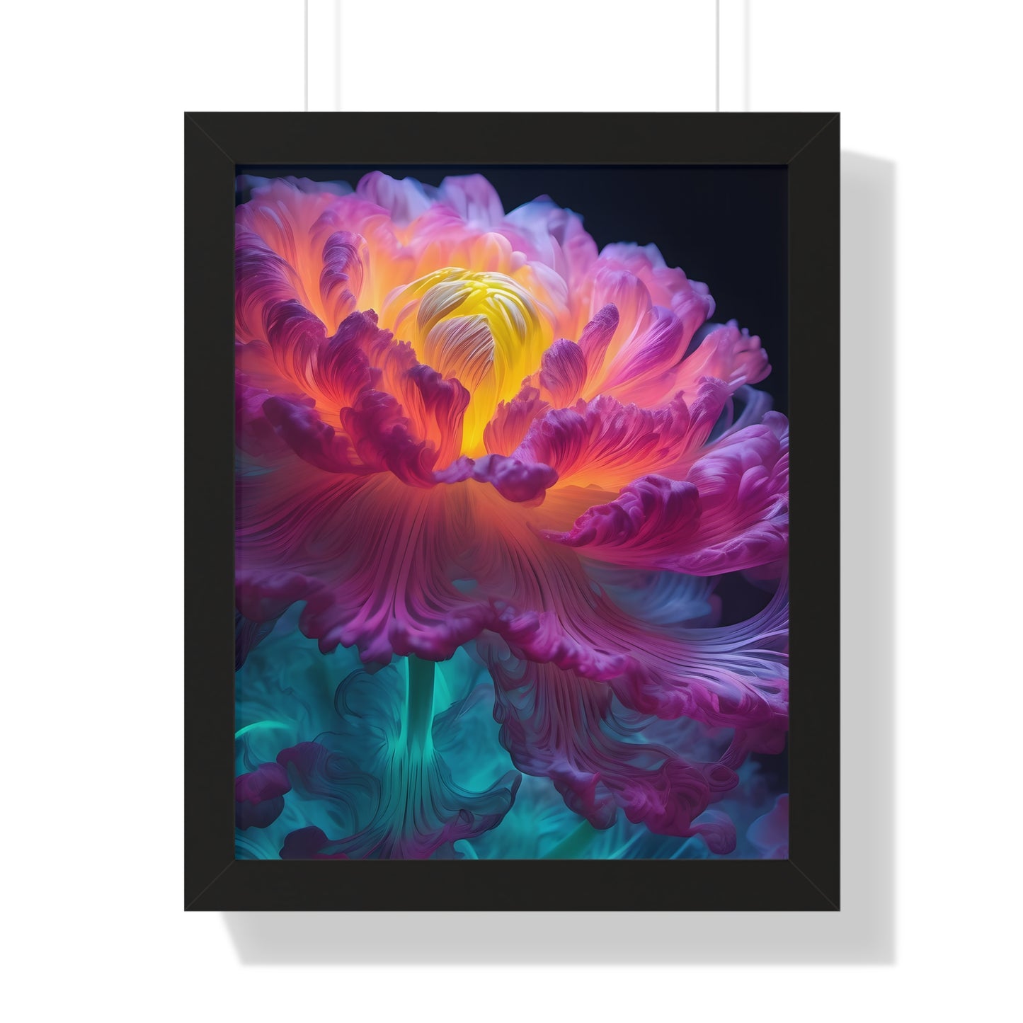 Smokey Peony Framed Vertical Poster