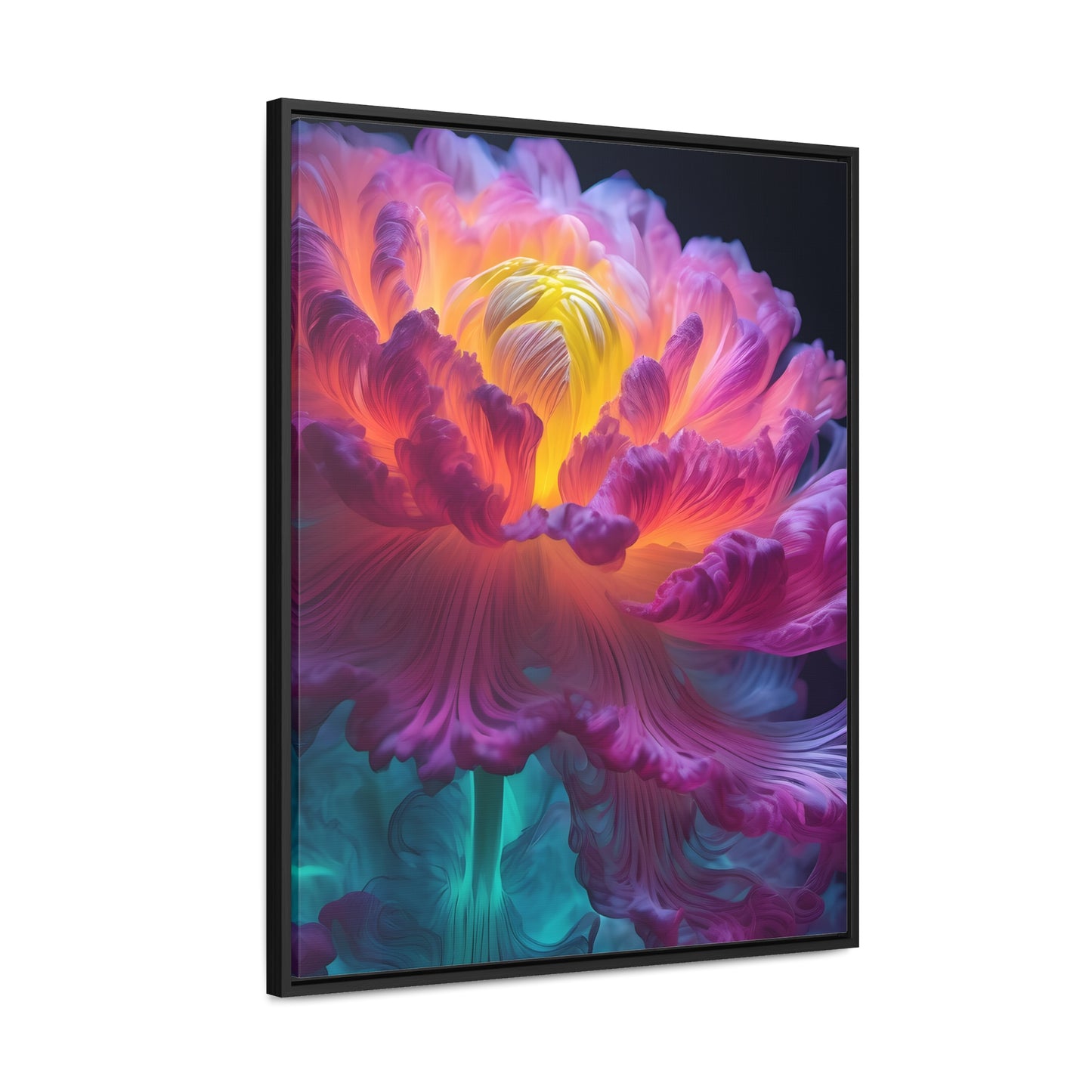 Smoke Peony Gallery Canvas Wraps, Vertical Frame