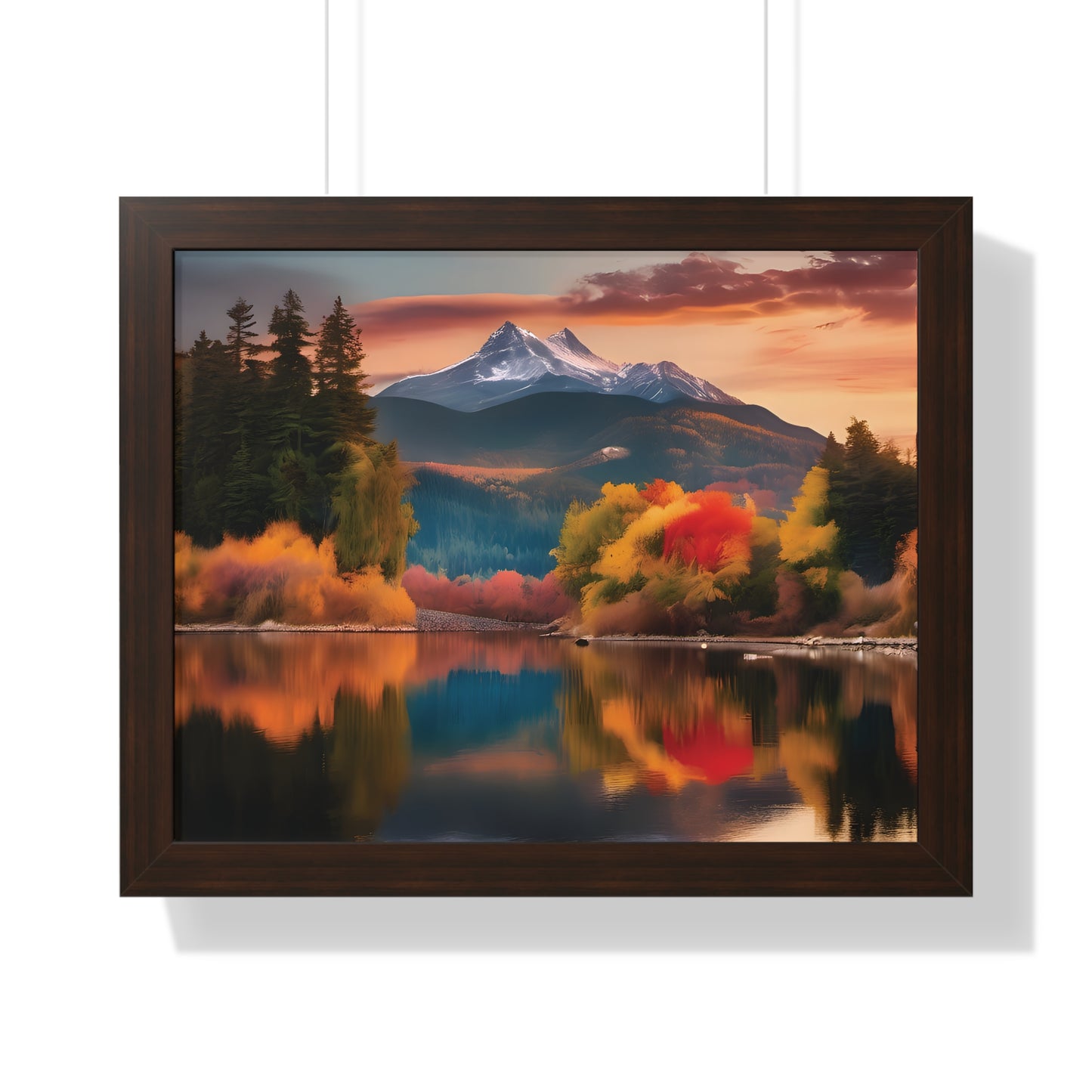 Scenic mountain view Framed Horizontal Poster