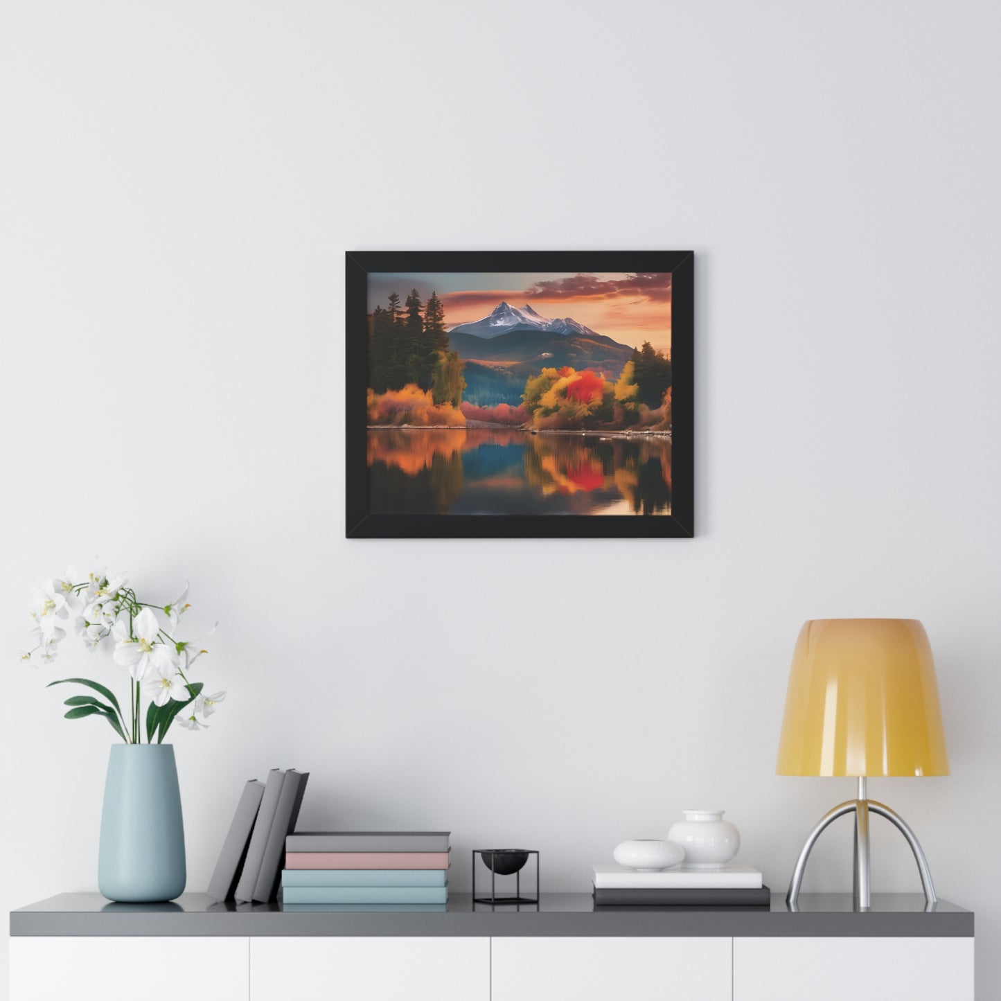 Scenic mountain view Framed Horizontal Poster