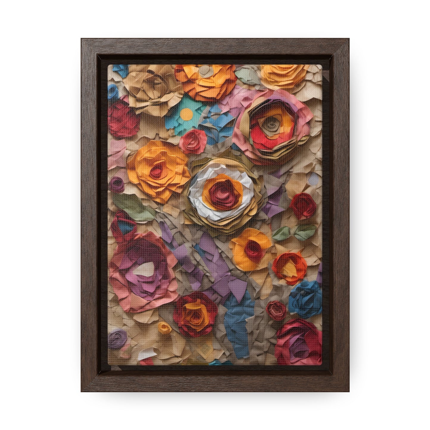 Paper Flowers Gallery Canvas Wraps, Vertical Frame