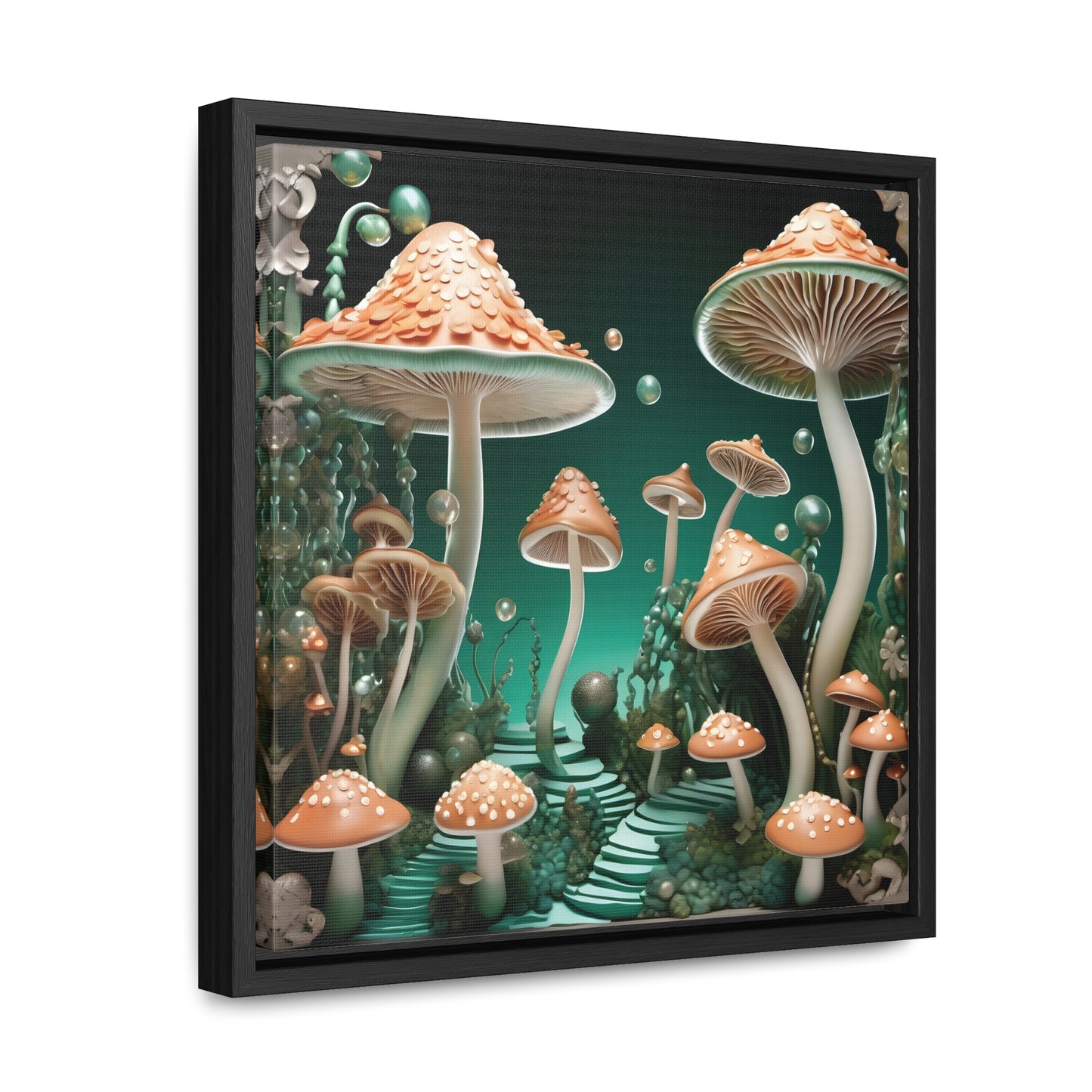 Deco Mushrooms Gallery Canvas Wraps, Square Frame