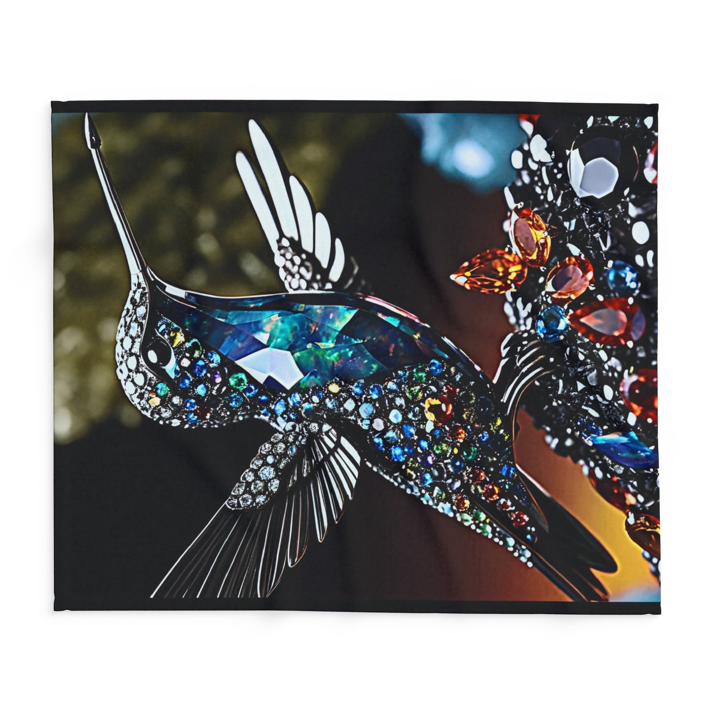 Jewel tone hummingbird Arctic Fleece Blanket