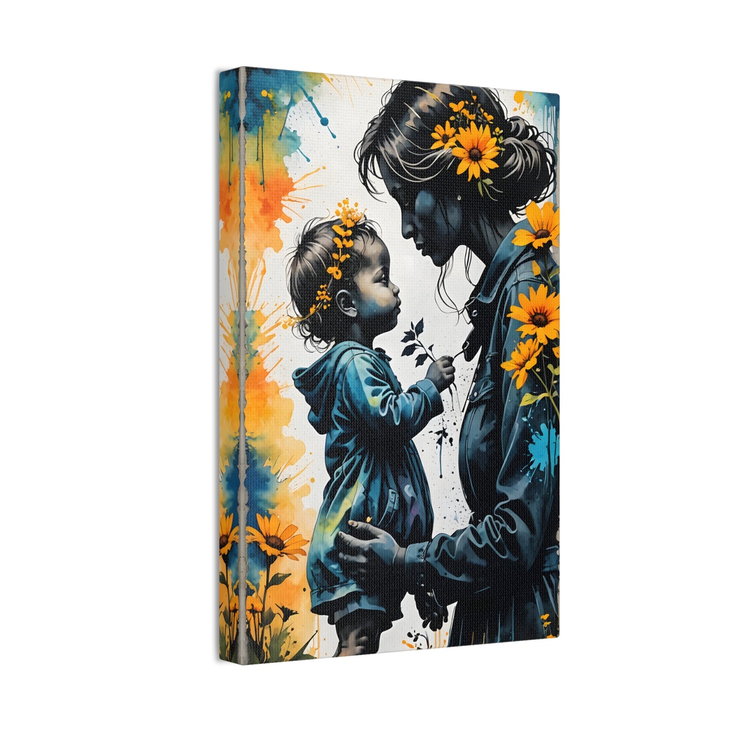 Stop and smell the flowers M &B Canvas Stretched, 0.75"