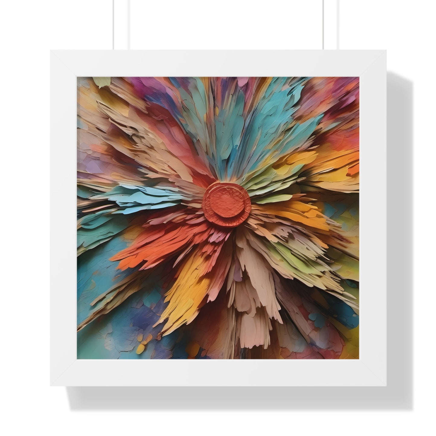 Paper flowers pastel 5 Framed Vertical Poster