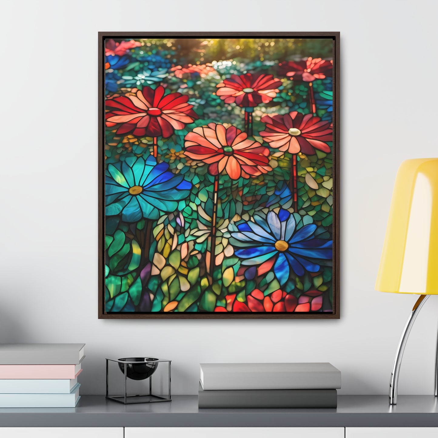 Stained glass garden Gallery Canvas Wraps, Vertical Frame