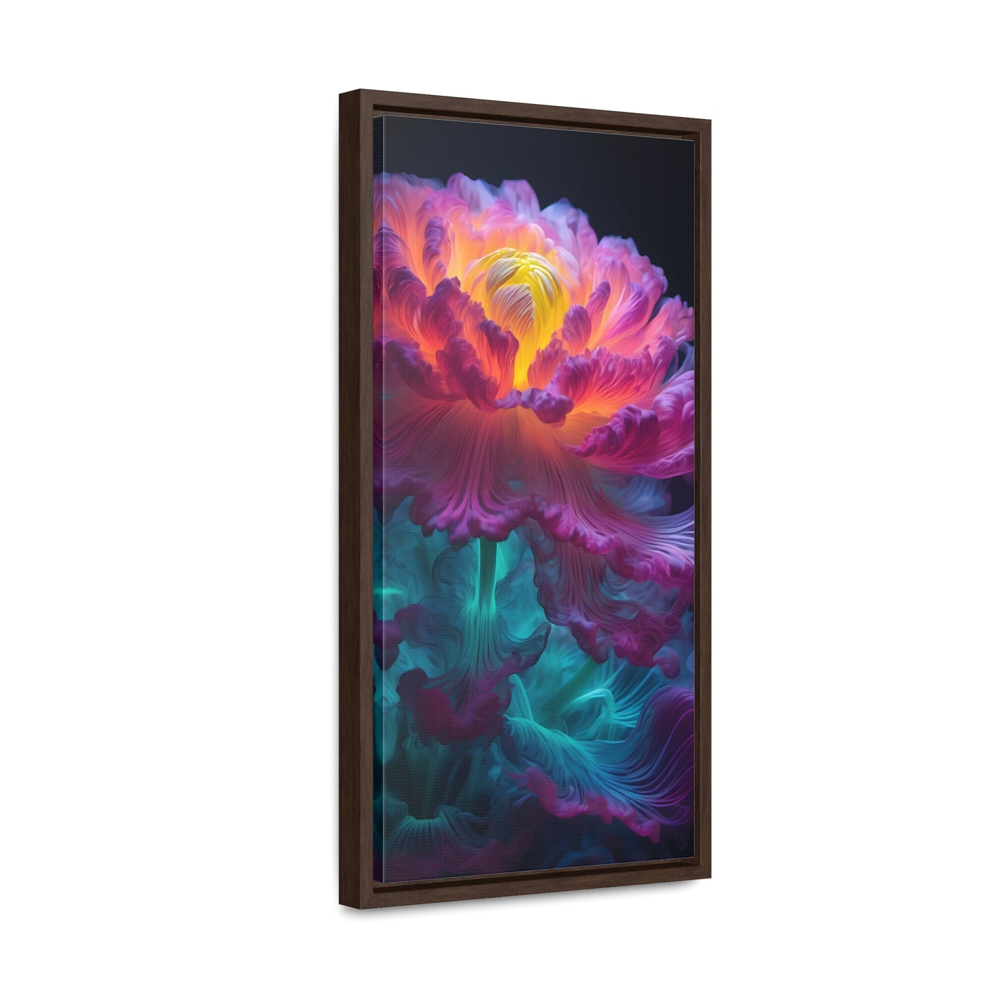 Smoke Peony Gallery Canvas Wraps, Vertical Frame