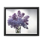 Vase of glass lilacs framed Canvas Gallery Wraps