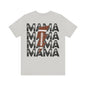 Distressed football mama Unisex Jersey Short Sleeve Tee