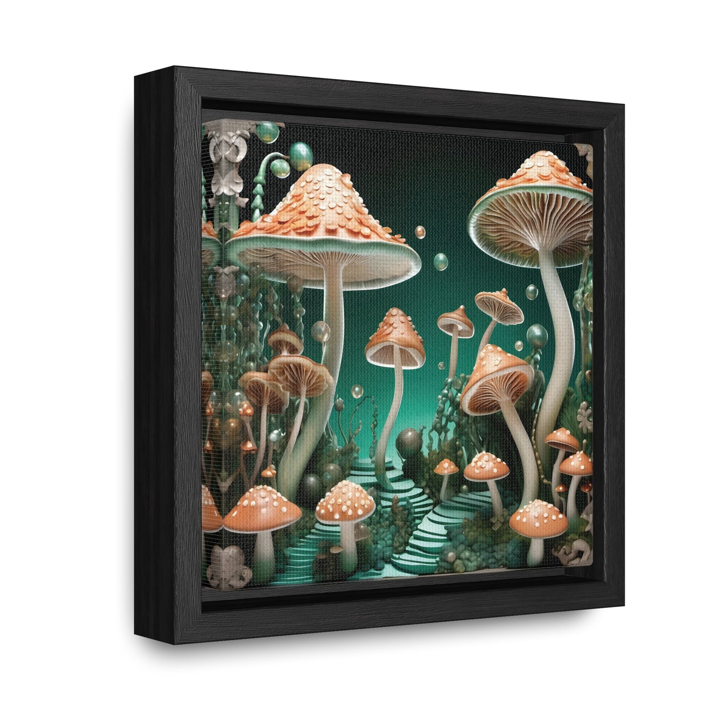 Deco Mushrooms Gallery Canvas Wraps, Square Frame