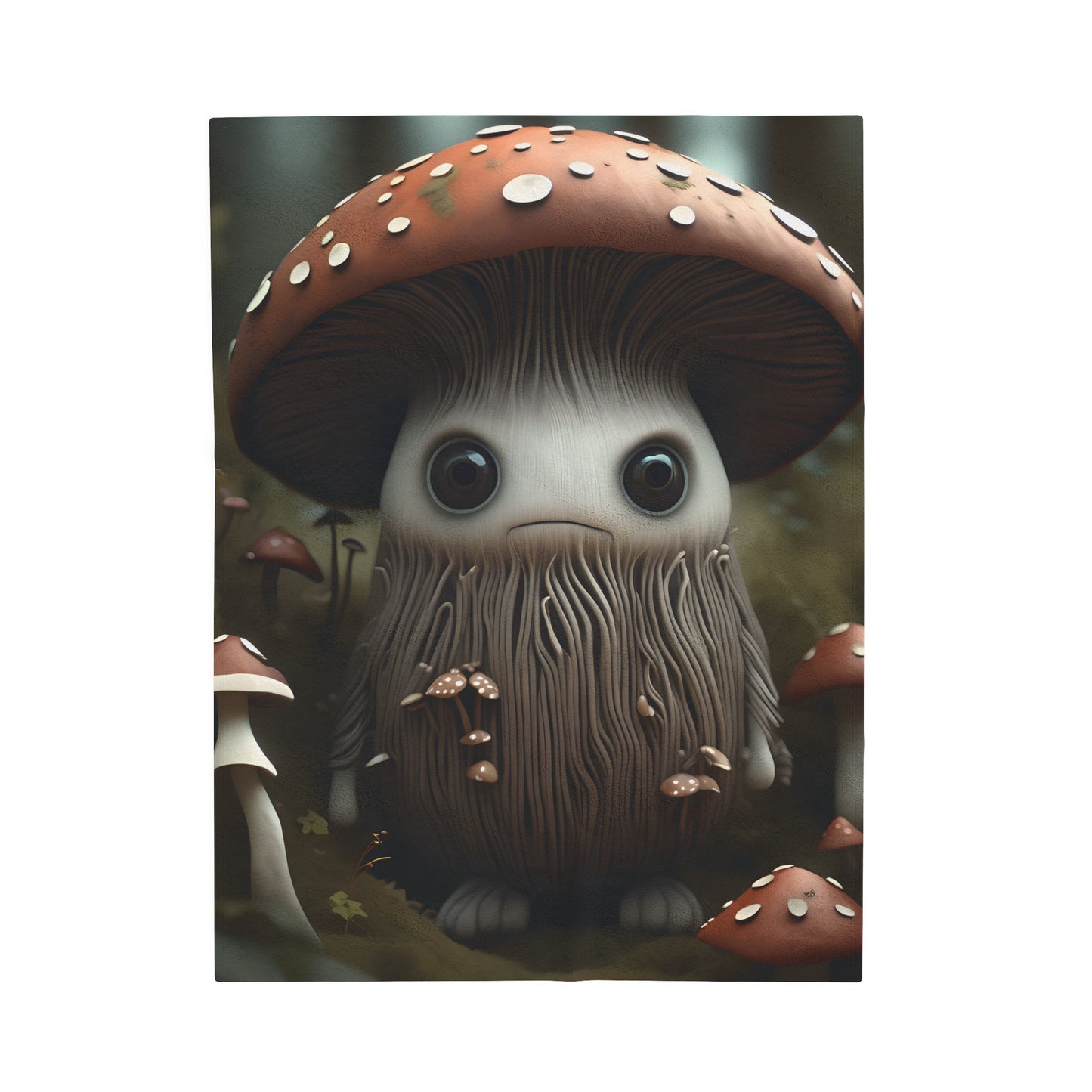 Grumpy shrooms Velveteen Plush Blanket