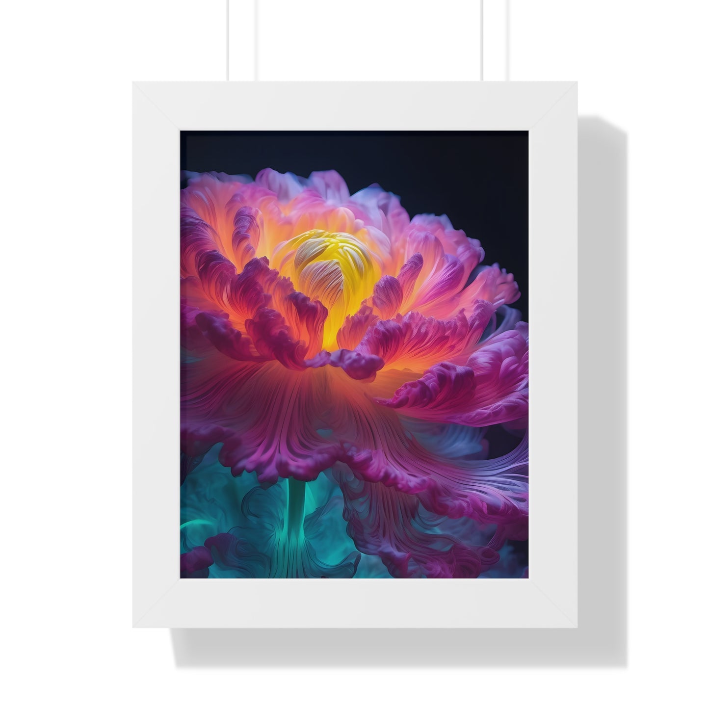 Smokey Peony Framed Vertical Poster