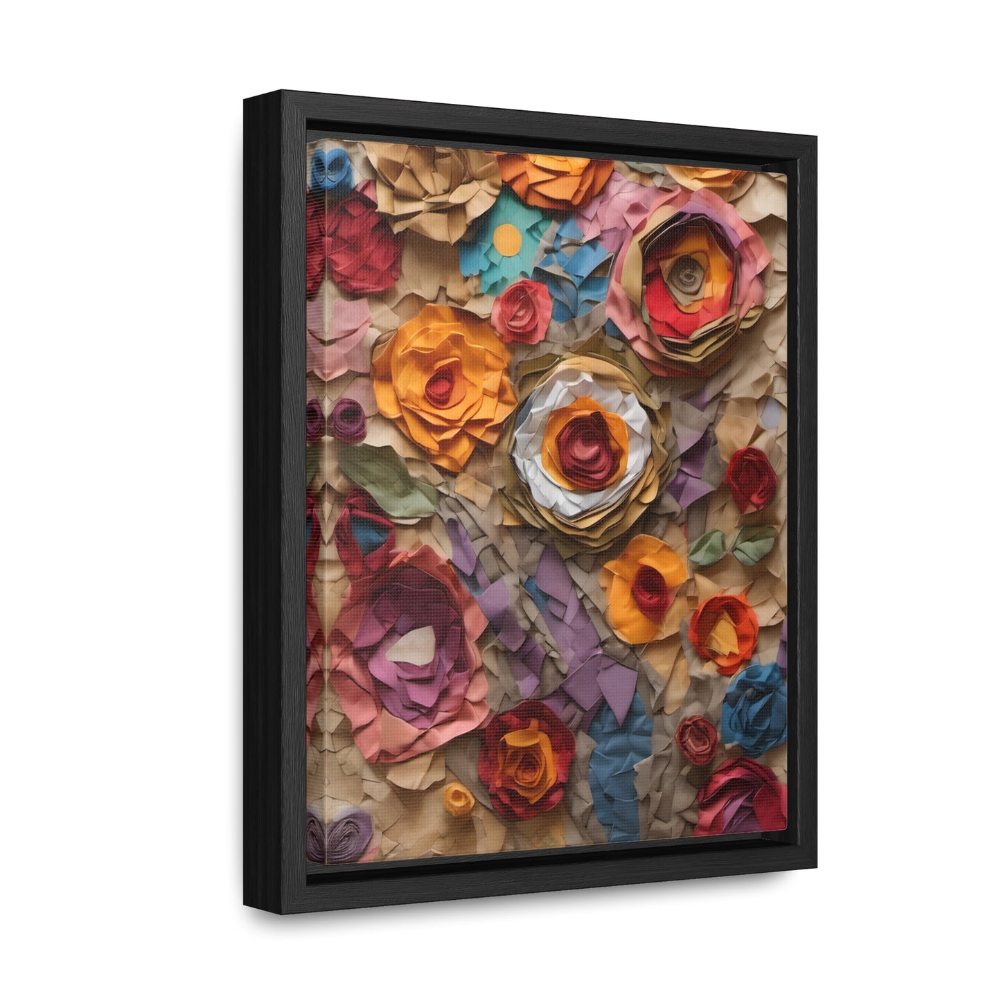 Paper Flowers Gallery Canvas Wraps, Vertical Frame