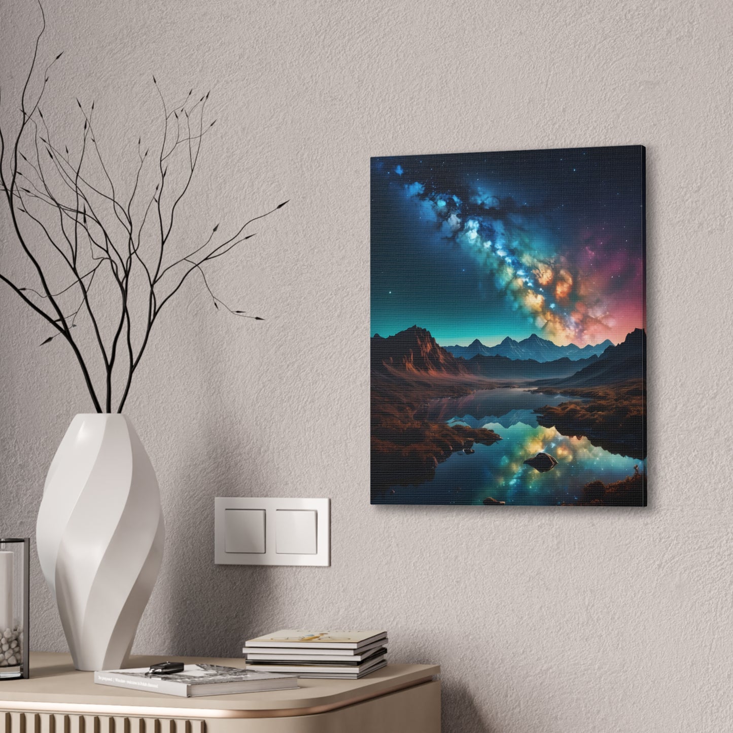 A milky wave scenic night Canvas Stretched, 0.75"