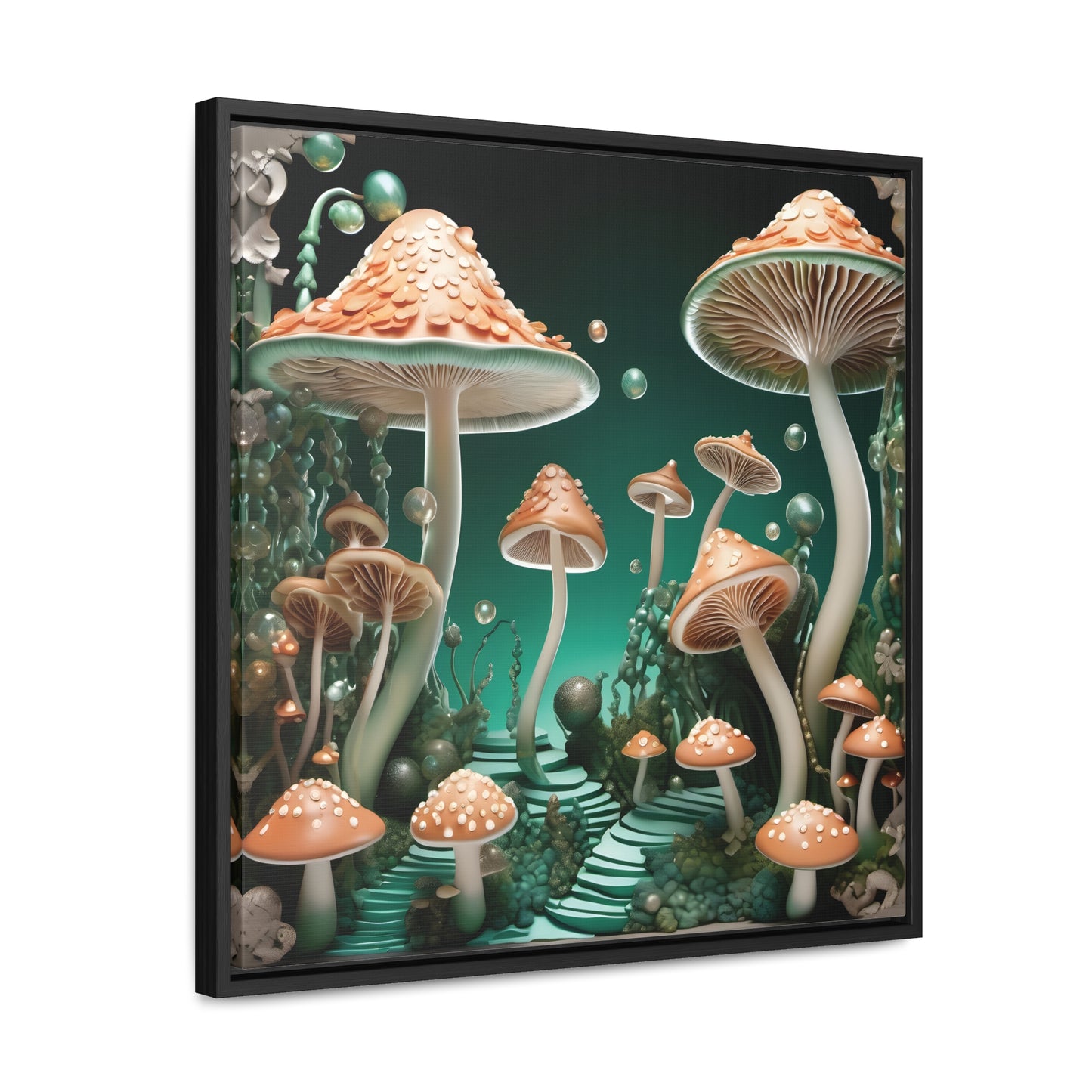 Deco Mushrooms Gallery Canvas Wraps, Square Frame