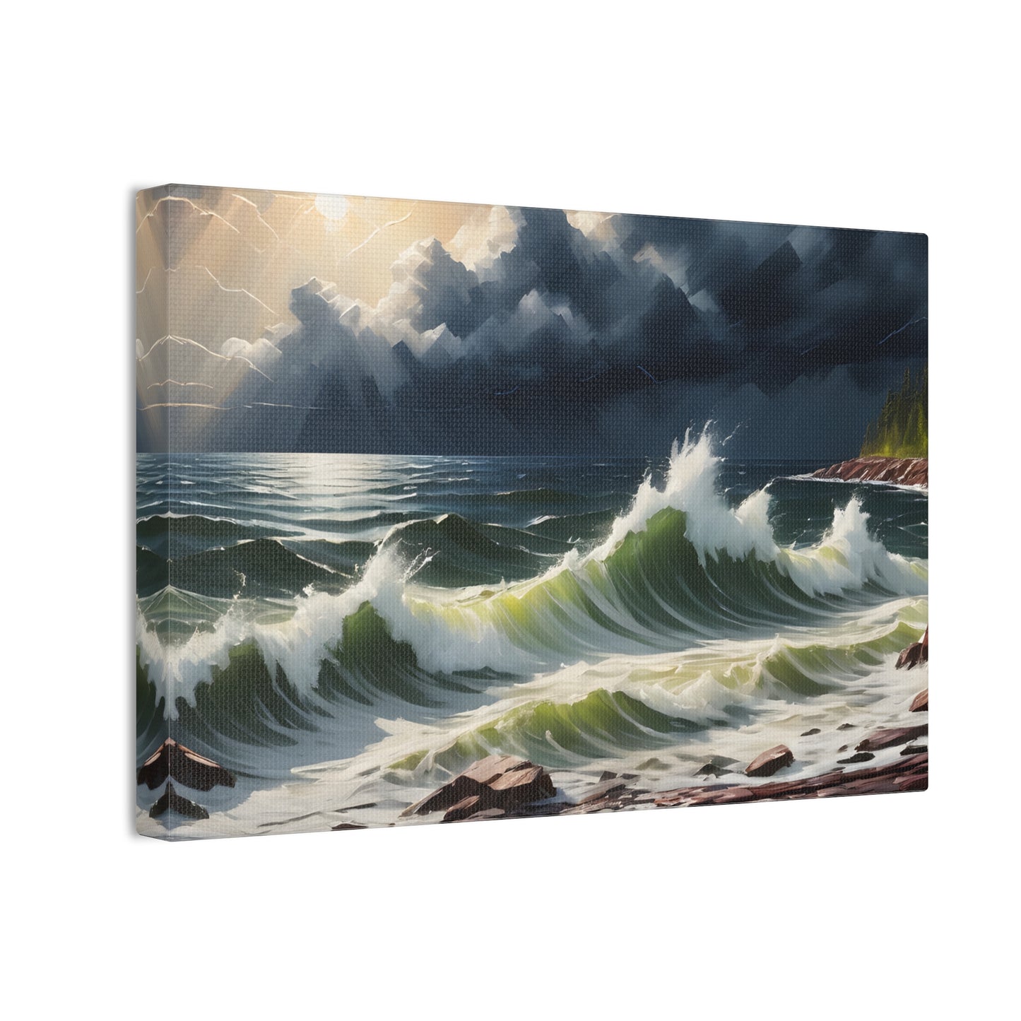 A Lake Superior storm Canvas Stretched, 0.75"