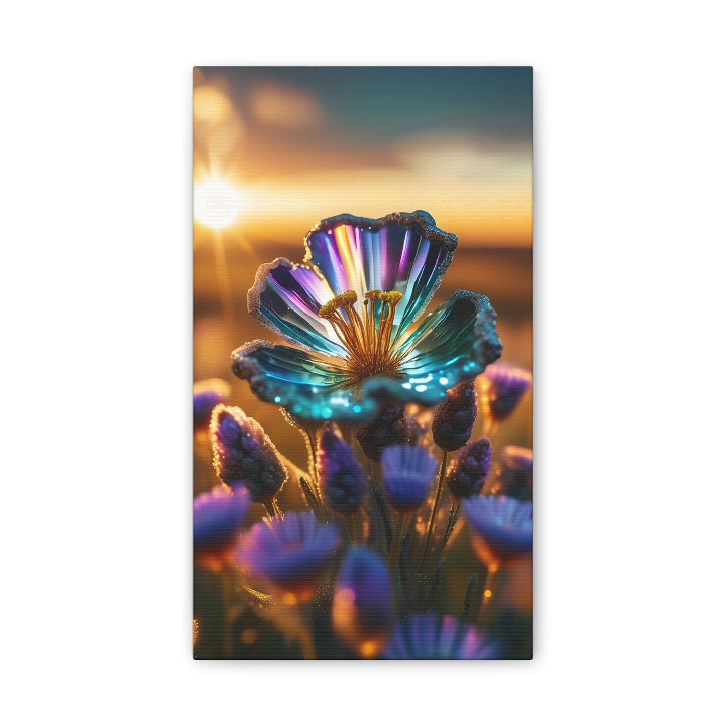 Geode Wildflowers Canvas Stretched, 0.75"