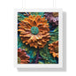 Pallet knife flowers Matte Vertical Posters