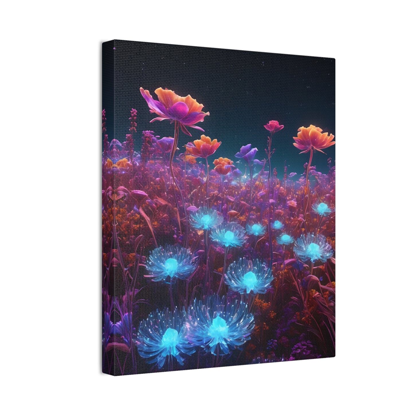 Bioluminescent night 2 canvas Stretched, 0.75"