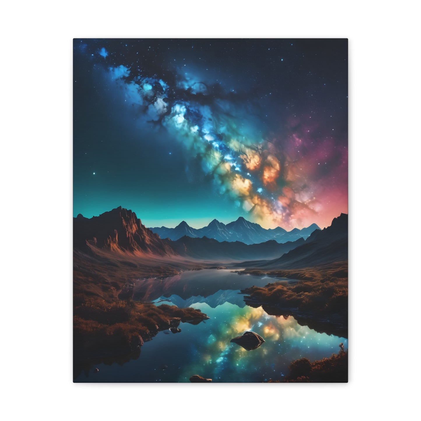 A milky wave scenic night Canvas Stretched, 0.75"