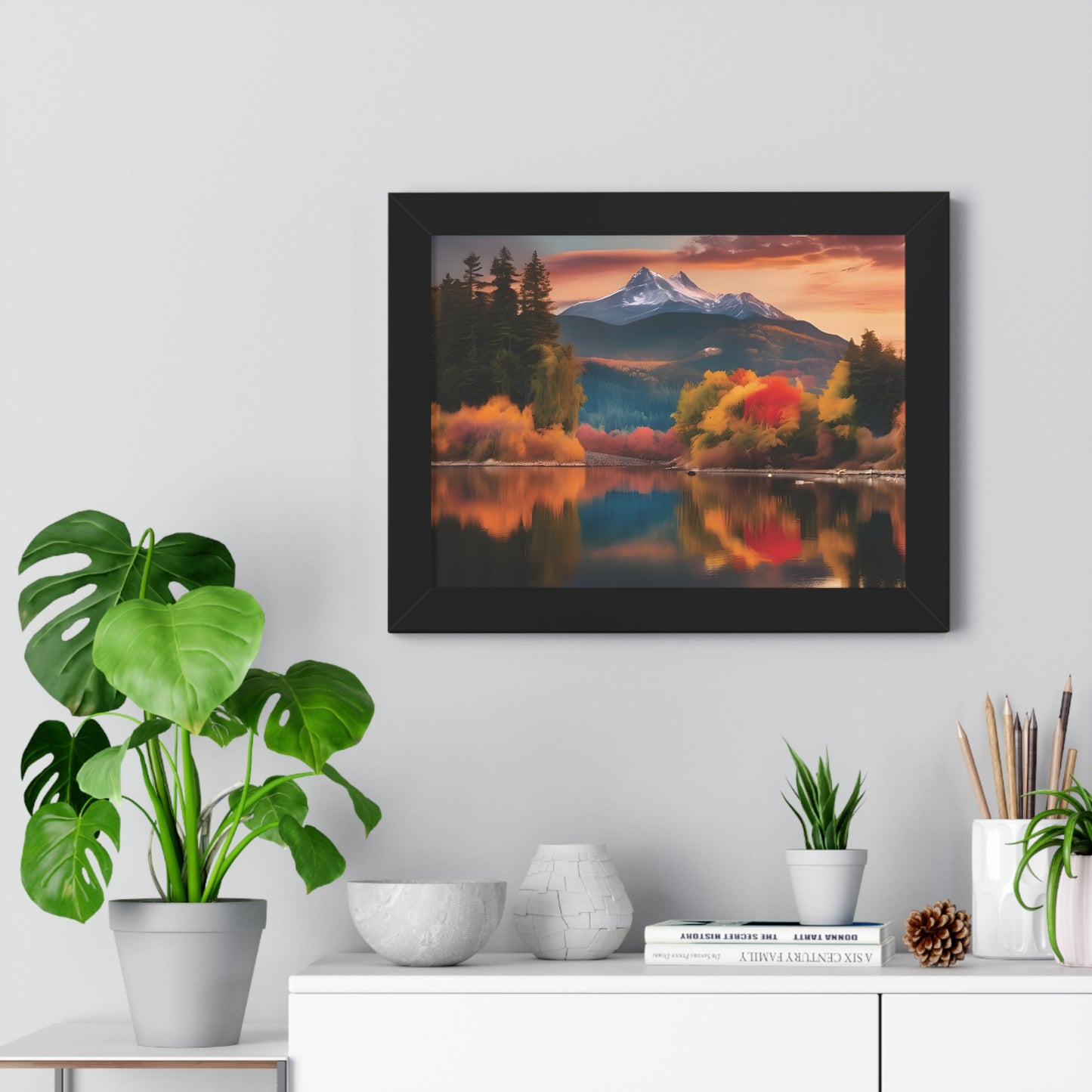 Scenic mountain view Framed Horizontal Poster